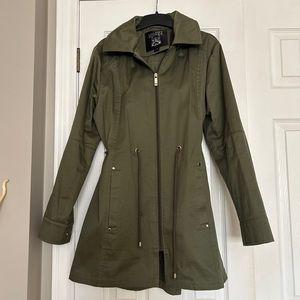 Hilary Radley size M lightweight canvas coat. Removable hood